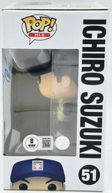 Ichiro Suzuki Autographed Hall of Fame Funko Pop #51 Seattle Mariners IS Holo & Beckett BAS Witness Stock #254341