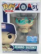 Ichiro Suzuki Autographed Hall of Fame Funko Pop #51 Seattle Mariners IS Holo & Beckett BAS Witness Stock #254342