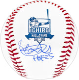 Ichiro Suzuki Autographed Official IS Hall of Fame HOF Logo Baseball Seattle Mariners "HOF 25" IS Holo & Beckett BAS Witness Stock #254347