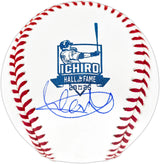 Ichiro Suzuki Autographed Official IS Hall of Fame HOF Logo Baseball Seattle Mariners IS Holo & Beckett BAS Witness Stock #254348