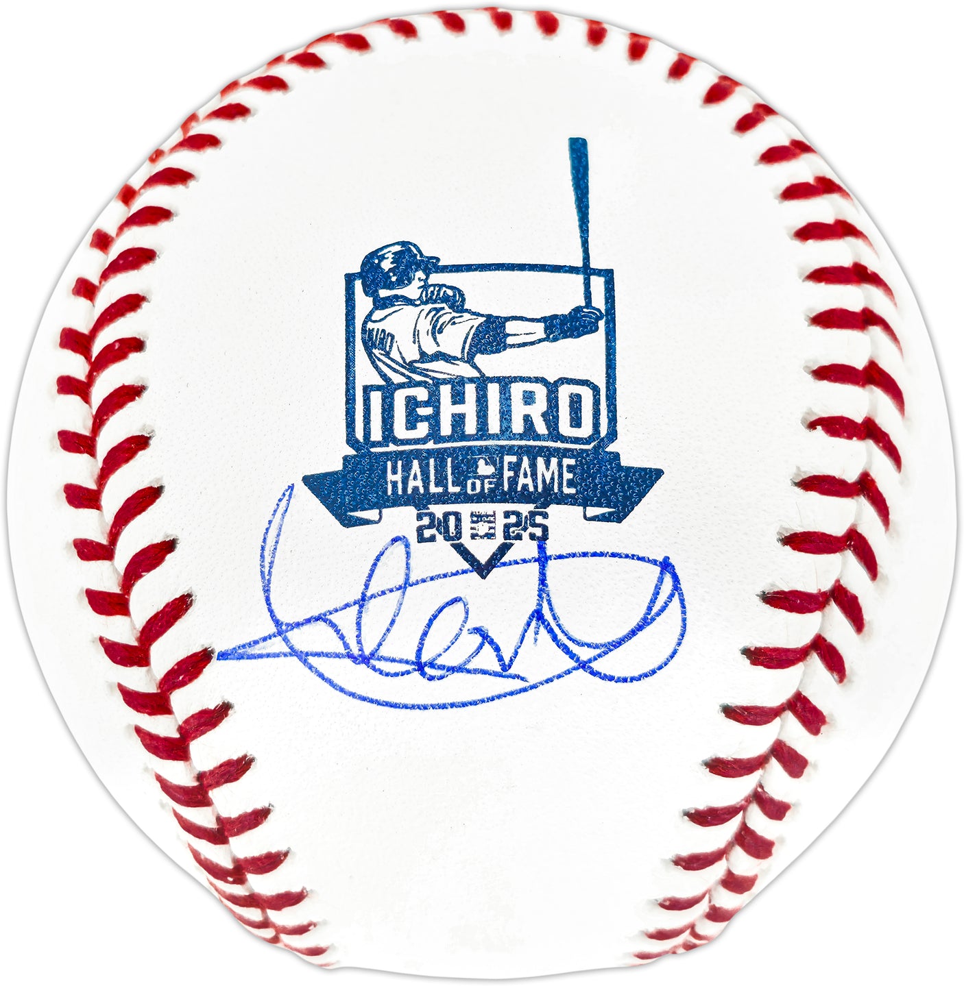 Ichiro Suzuki Autographed Official IS Hall of Fame HOF Logo Baseball Seattle Mariners IS Holo & Beckett BAS Witness Stock #254348