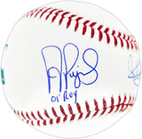 Ichiro Suzuki & Albert Pujols Autographed Official MLB Baseball "01 ROY" IS Holo & Beckett BAS Witness Stock #254350