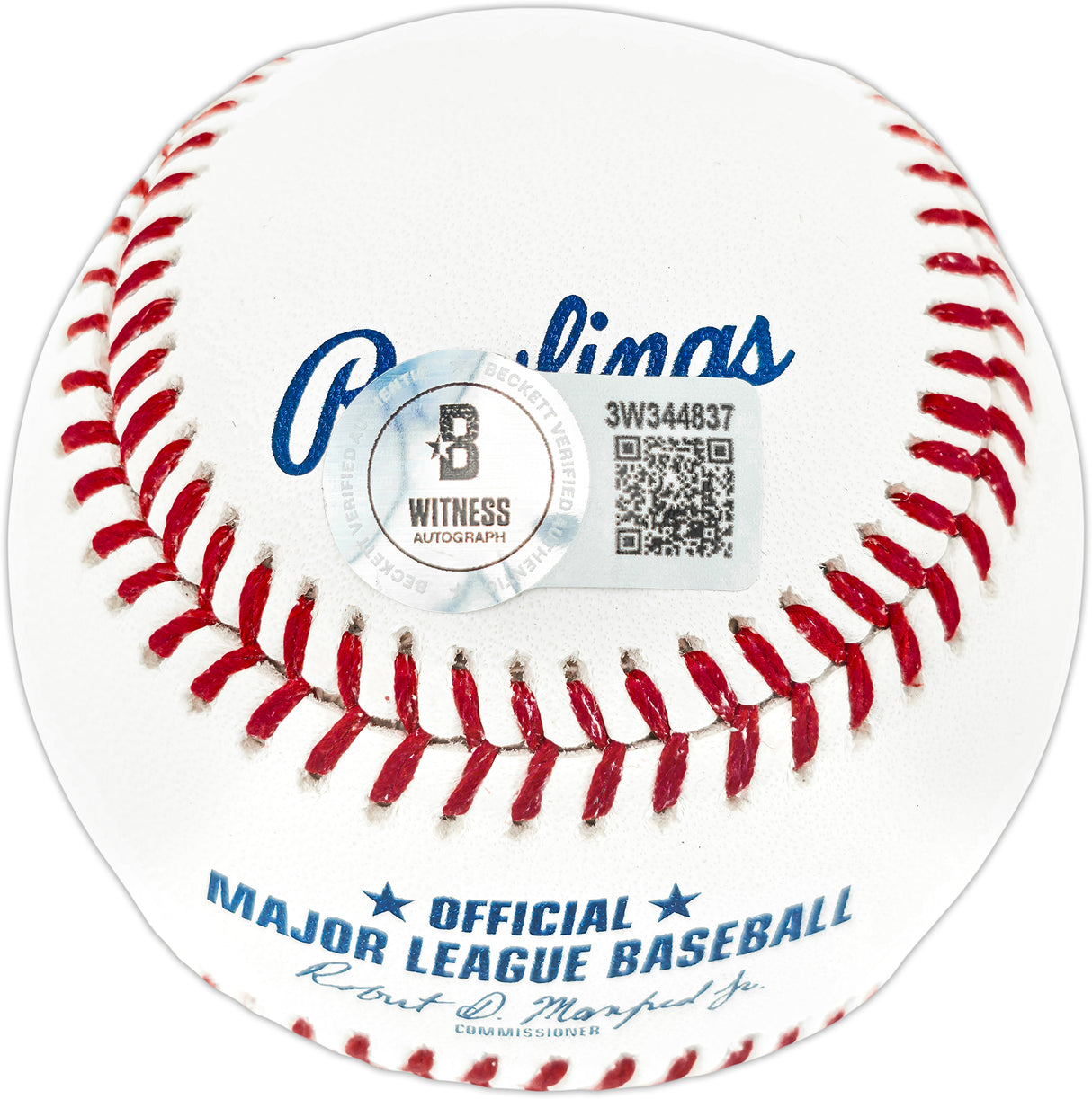 Albert Pujols Autographed Official MLB Baseball St. Louis Cardinals Beckett BAS Witness Stock #255475