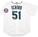 Seattle Mariners Ichiro Suzuki Autographed White Nike Jersey Size L "#51" IS Holo & Beckett BAS Witness Stock #254343
