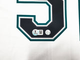 Seattle Mariners Ichiro Suzuki Autographed White Nike Jersey Size XL "HOF 25" IS Holo & Beckett BAS Witness Stock #254346