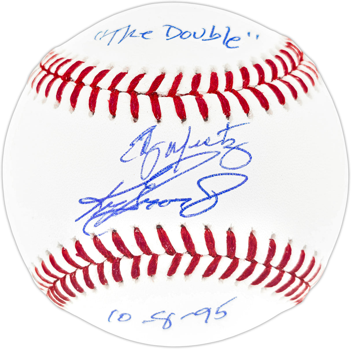 Ken Griffey Jr. & Edgar Martinez Autographed Official MLB Baseball Seattle Mariners LE #/95 "The Double" Beckett BAS Witness Stock #255987