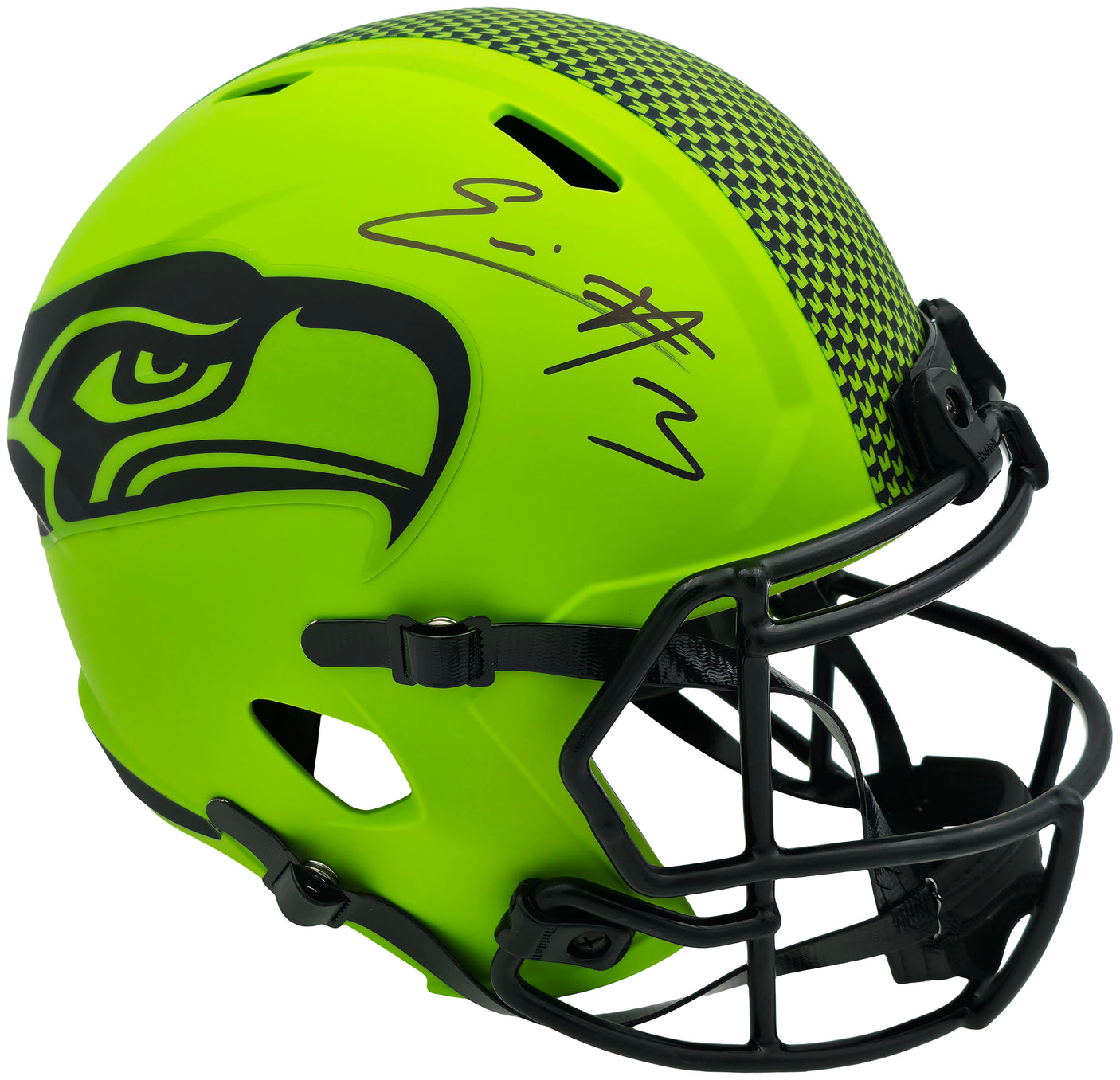 Nick Emmanwori Autographed Seattle Seahawks Rave Green Full Size Speed Replica Helmet Beckett BAS Witness Stock #256021