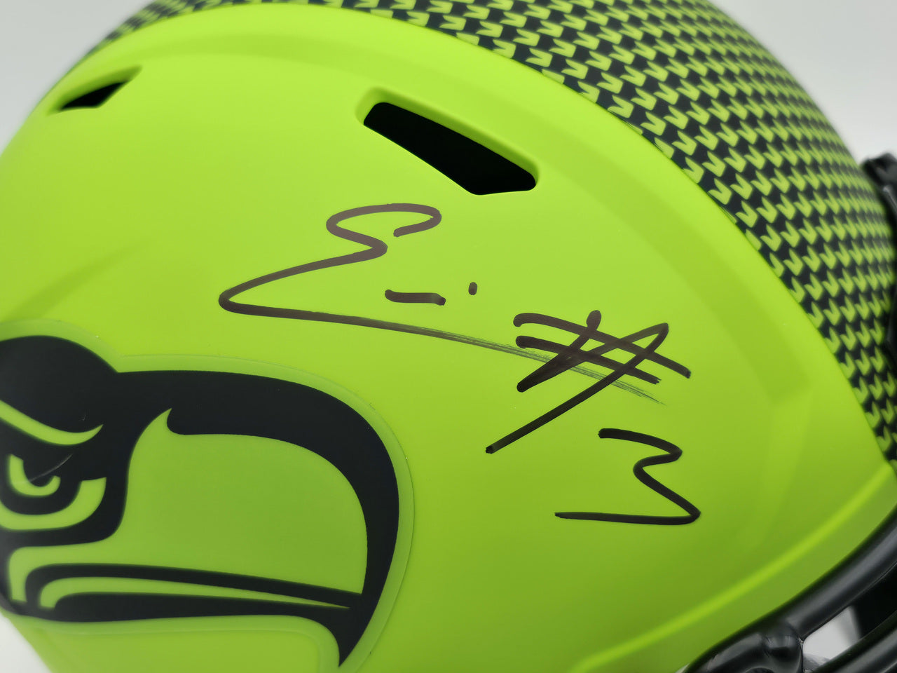 Nick Emmanwori Autographed Seattle Seahawks Rave Green Full Size Speed Replica Helmet Beckett BAS Witness Stock #256021