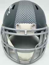 Nick Emmanwori Autographed Seattle Seahawks Slate Silver Speed Mini Helmet Beckett BAS Witness Stock #256027