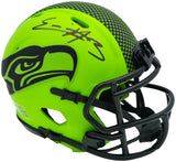 Nick Emmanwori Autographed Seattle Seahawks Rave Green Speed Mini Helmet Beckett BAS Witness Stock #256028
