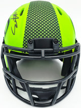 Nick Emmanwori Autographed Seattle Seahawks Rave Green Speed Mini Helmet Beckett BAS Witness Stock #256028