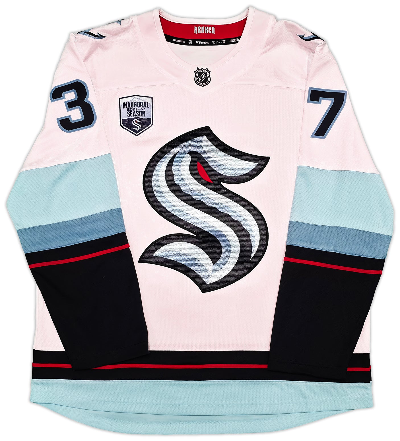 Seattle Kraken Yanni Gourde Autographed White Fanatics Jersey Size XL Fanatics Holo Stock #254451