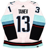 Seattle Kraken Brandon Tanev Autographed White Adidas Authentic Primegreen Jersey Size 54 Fanatics Holo Stock #254454