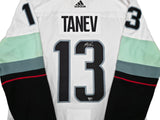 Seattle Kraken Brandon Tanev Autographed White Adidas Authentic Primegreen Jersey Size 54 Fanatics Holo Stock #254454