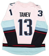 Seattle Kraken Brandon Tanev Autographed White Fanatics Jersey Size XL Fanatics Holo Stock #254455