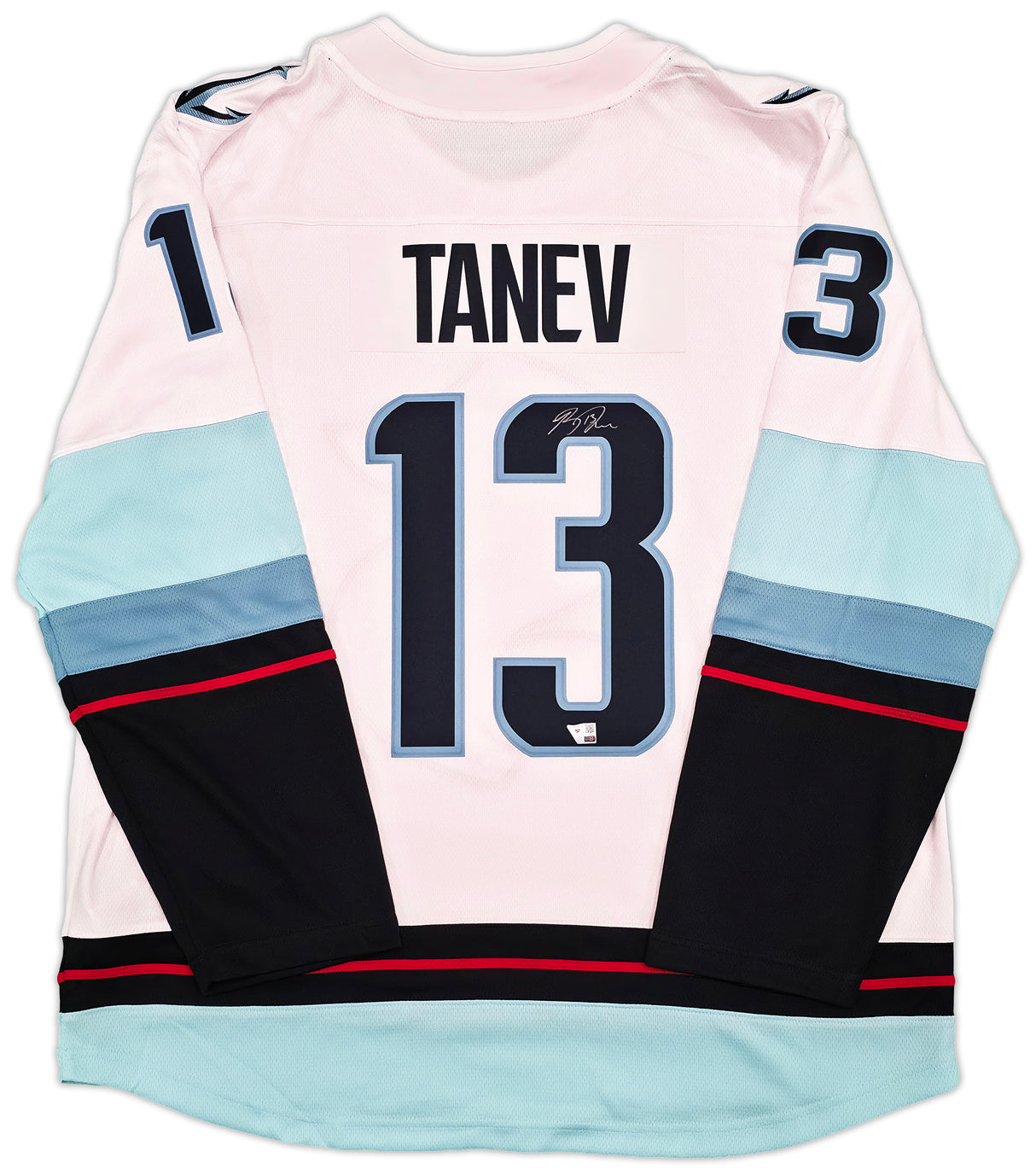 Seattle Kraken Brandon Tanev Autographed White Fanatics Jersey Size XL Fanatics Holo Stock #254456