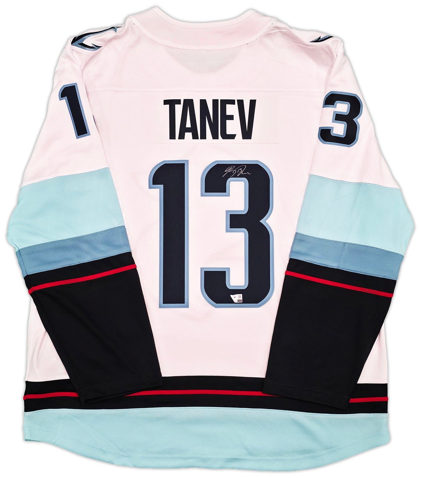 Seattle Kraken Brandon Tanev Autographed White Fanatics Jersey Size XL Fanatics Holo Stock #254456