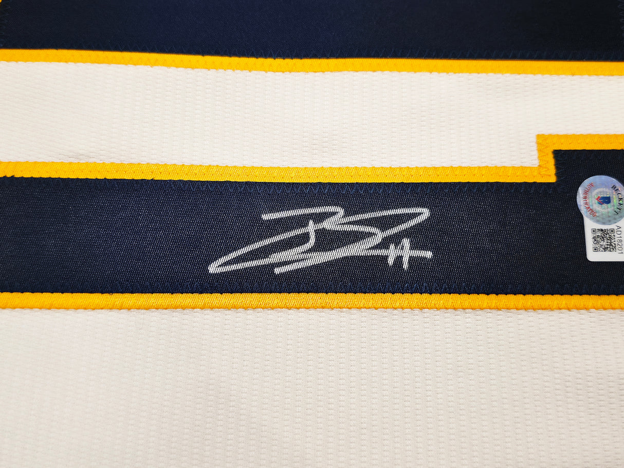 Milwaukee Brewers Jackson Chourio Autographed Cream Nike Jersey Size L Beckett BAS QR Stock #254434