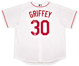 Cincinnati Reds Ken Griffey Jr. Autographed White Nike Jersey Size XL Beckett BAS Witness Stock #255486