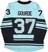 Seattle Kraken Yanni Gourde Autographed Blue & Green Fanatics Reverse Retro Jersey Size XL Fanatics Holo Stock #254449