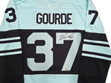 Seattle Kraken Yanni Gourde Autographed Blue & Green Fanatics Reverse Retro Jersey Size XL Fanatics Holo Stock #254449