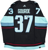 Seattle Kraken Yanni Gourde Autographed Blue Adidas Authentic Primegreen Jersey Size 54 Fanatics Holo Stock #254452