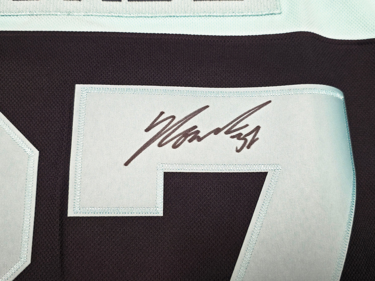 Seattle Kraken Yanni Gourde Autographed Blue & Green Adidas Authentic Primegreen Reverse Retro Jersey Size 54 Fanatics Holo Stock #254448