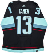 Seattle Kraken Brandon Tanev Autographed Blue Adidas Authentic Primegreen Jersey Size 54 Fanatics Holo Stock #254457
