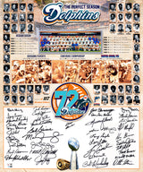 1972 Miami Dolphins Perfect Season Team Autographed 20x24 Photo With 39 Signatures Including Shula & Griese Fanatics Holo Stock #255476