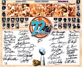 1972 Miami Dolphins Perfect Season Team Autographed 20x24 Photo With 39 Signatures Including Shula & Griese Fanatics Holo Stock #255476
