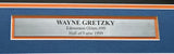 Edmonton Oilers Wayne Gretzky Autographed Framed Blue & Orange Jersey Beckett BAS QR Stock #254312