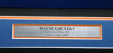 Edmonton Oilers Wayne Gretzky Autographed Framed Blue & Orange Jersey Beckett BAS QR Stock #254313