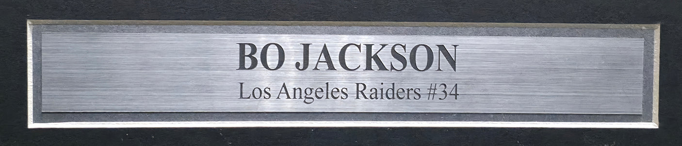 Oakland Raiders Bo Jackson Autographed Framed Black Jersey Beckett BAS Witness Stock #254172