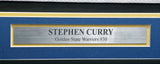 Golden State Warriors Stephen Curry Autographed Framed White Jersey JSA Stock #254171