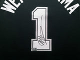 San Antonio Spurs Victor Wembanyama Autographed Framed Black Nike Swingman Icon Edition Jersey Fanatics Holo Stock #256418