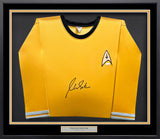 Star Trek William Shatner Autographed Framed Gold Uniform Jersey JSA Stock #256417