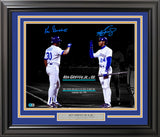 Ken Griffey Jr. & Sr. Autographed Framed 16x20 Photo Seattle Mariners Back To Back HR's Beckett BAS Witness Stock #256661