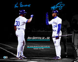 Ken Griffey Jr. & Sr. Autographed Framed 16x20 Photo Seattle Mariners Back To Back HR's Beckett BAS Witness Stock #256661