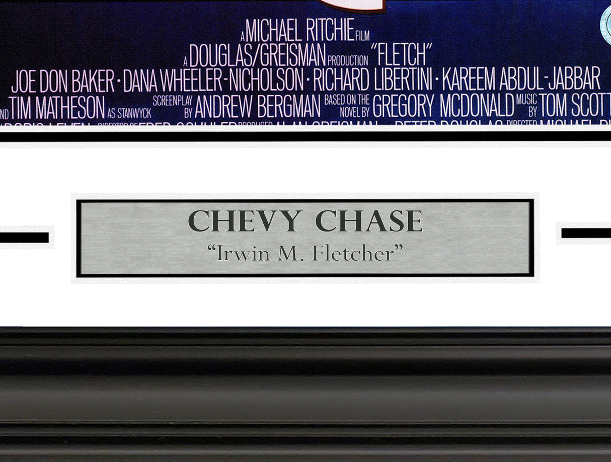 Chevy Chase Autographed Framed 11x17 Fletch Movie Poster Beckett BAS Witness Stock #256658
