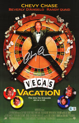 Chevy Chase Autographed Framed 11x17 Vegas Vacation Movie Poster Beckett BAS Witness Stock #256660