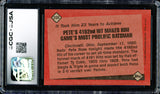Pete Rose Autographed 1986 Topps Card #206 Cincinnati Reds Auto Grade Gem Mint 10 CGC x JSA Stock #254375