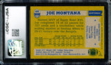 Joe Montana Autographed 1982 Topps Card #488 San Francisco 49ers CGC x JSA 8 CGC x JSA Stock #254385