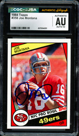 Joe Montana Autographed 1984 Topps Card #358 San Francisco 49ers Auto Grade Gem Mint 10 CGC x JSA Stock #254394