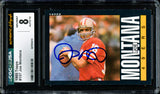 Joe Montana Autographed 1985 Topps Card #157 San Francisco 49ers CGC x JSA 8 Auto Grade Gem Mint 10 CGC x JSA Stock #254396