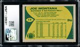 Joe Montana Autographed 1989 Topps Card #12 San Francisco 49ers CGC x JSA Stock #254413