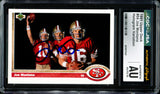 Joe Montana Autographed 1991 Upper Deck Hologram Variation Card #54 San Francisco 49ers Auto Grade Gem Mint 10 CGC x JSA Stock #254418