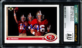 Joe Montana Autographed 1991 Upper Deck Card #54 San Francisco 49ers Auto Grade Gem Mint 10 CGC x JSA Stock #254420