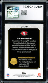 Joe Montana Autographed 2012 Topps QB Immortals Card #QI-JM San Francisco 49ers CGC x JSA 9.5 Auto Grade Gem Mint 10 CGC x JSA Stock #254423