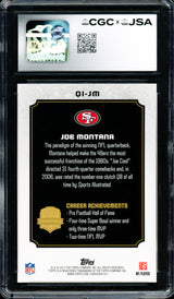Joe Montana Autographed 2012 Topps QB Immortals Card #QI-JM San Francisco 49ers CGC x JSA 9.5 CGC x JSA Stock #254424