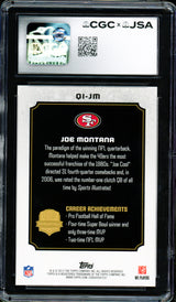 Joe Montana Autographed 2012 Topps QB Immortals Card #QI-JM San Francisco 49ers Auto Grade Gem Mint 10 CGC x JSA Stock #254426